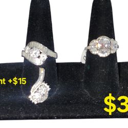 925 Silver Cubic Zirconia Rings 