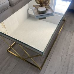 Markita Gold Cocktail Table and 2 Side Tables 