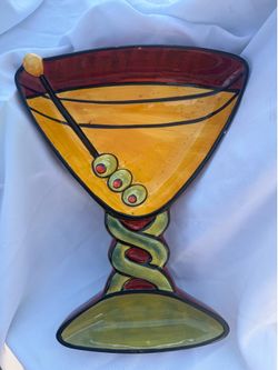 Certified International Carolyn Oltman Martini Art In Motion Large Serving Dish