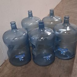 5 Gallon Water Jugs $7 Each 6 Available Pickup Between 2;00-10:45 Pm Rainbow/95 Cash Only Read Description No Lids 