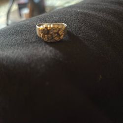 silver nugget ring 