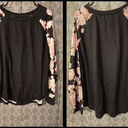 Shein Curve 2xl Floral Blouse