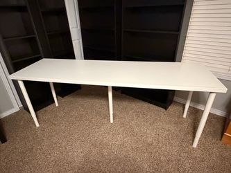 IKEA desk / table, white with adjustable legs