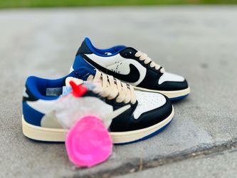 Nike Low Top Colorblock Black White Blue Men's Athletic Sneakers Lace Up
