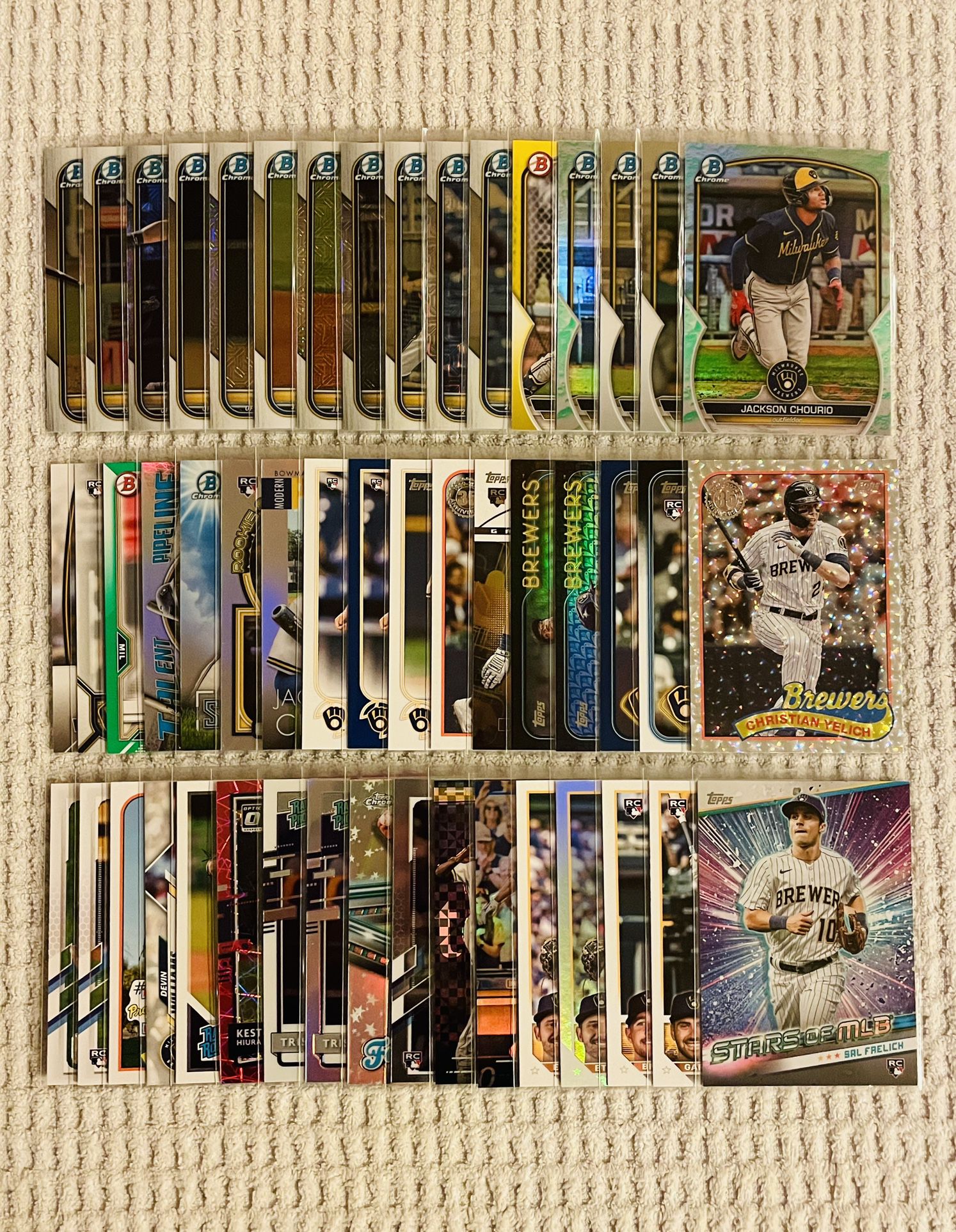 Milwaukee Brewers 50 Card Baseball Lot! Rookies, Prospects, Refractors, Parallels, Autographs, Short Prints, Case Hits, Variations & More!