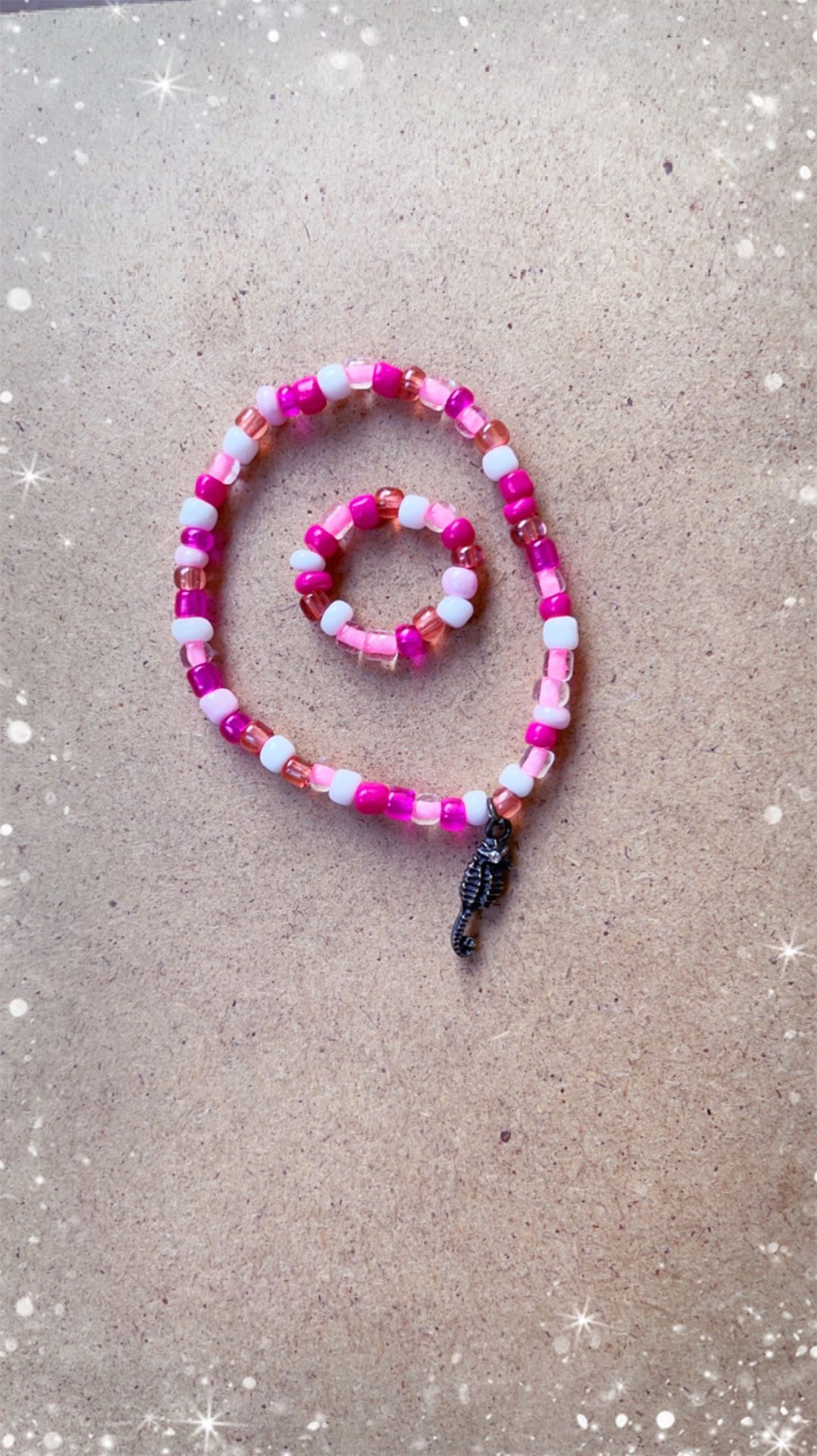 Beaded Bracelet With Ring