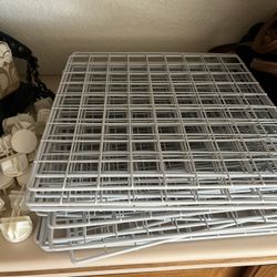 white cube metal rack that needa to be assembled 