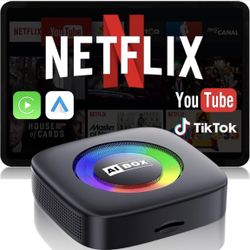 Wireless Carplay Adapter for iPhone Ai Box with Netflix/YouTube Supports TF/Card