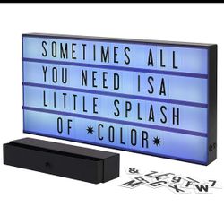 Brand new My Cinema Lightbox – Color Changing LED Lightbox (Large). Never opened, still in the original box.