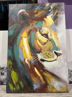 Lion art piece