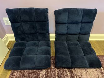2 Blue Comfy Floor Chairs