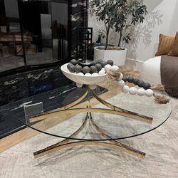 Glass coffee table