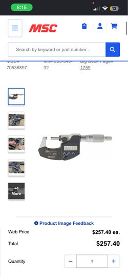 Coolant resistant 0-1” micrometers