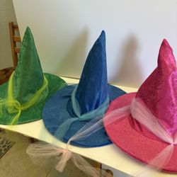 Sleeping Beauty Good Fairy Hats (Set of 3 - Flora Pink, Merryweather Blue, and Fauna Green)
