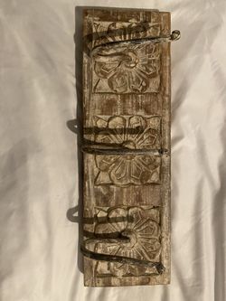 Hand carved Triple Hook