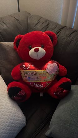 Red Plush Teddy Bear I Love You