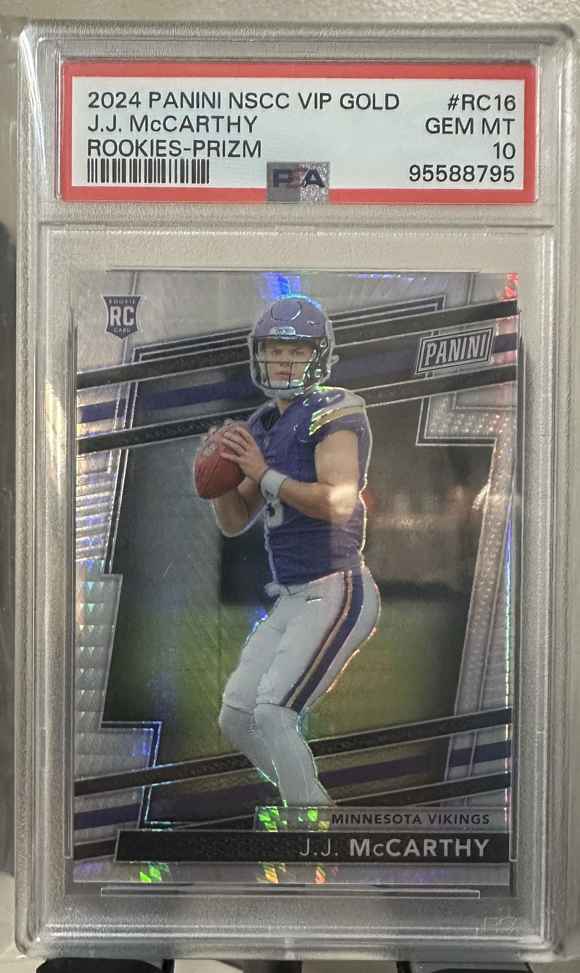 2024 Panini NSCC VIP Gold JJ McCarthy Rookies Prizm PSA Gem Mt 10 Pop 4