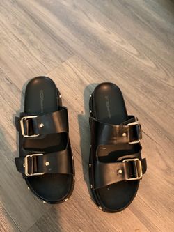 BCBG Platform Black Sandals
