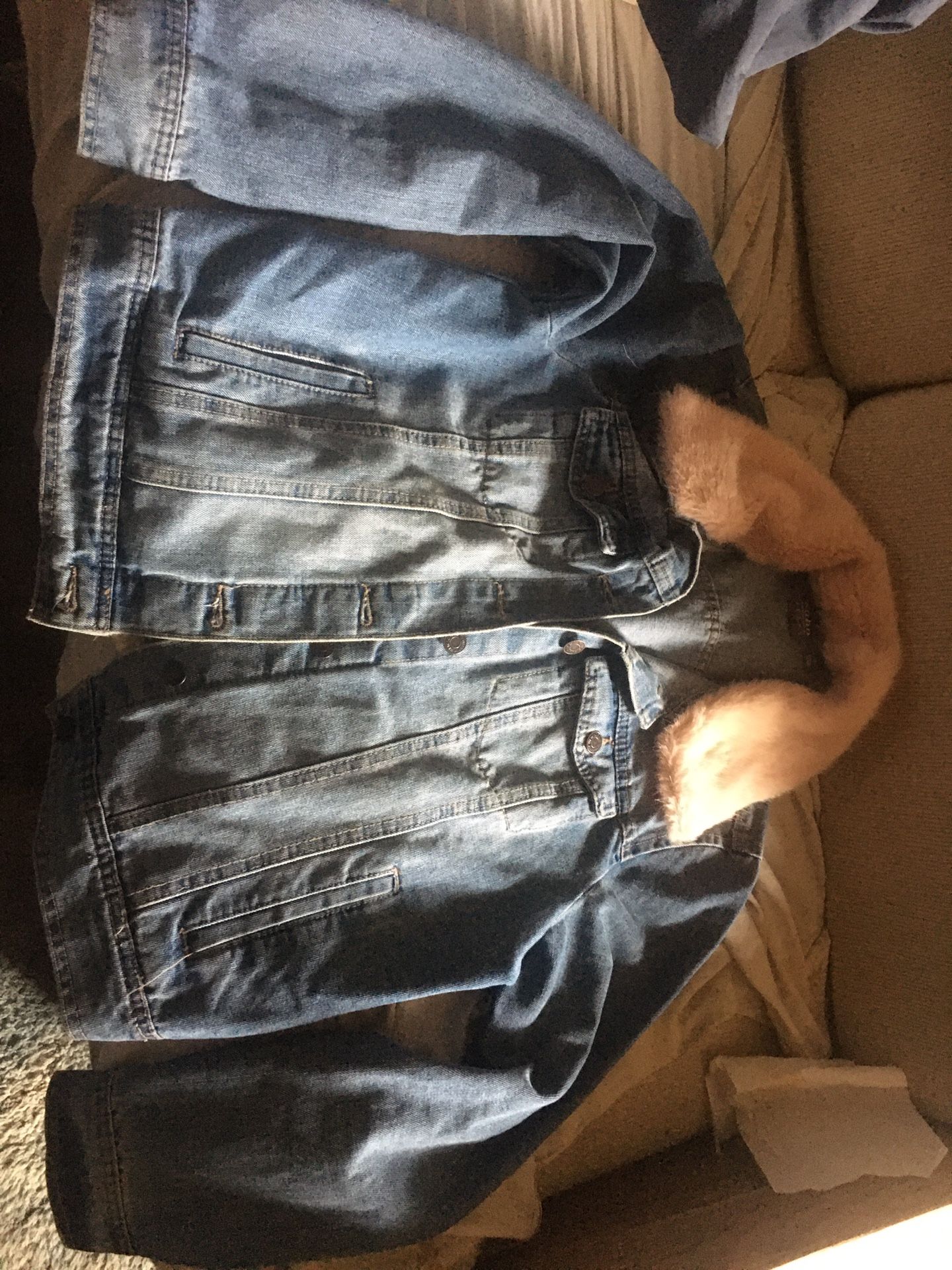 Nice Girls Jean Jacket With Removable Fur Collar Only $20 Firm