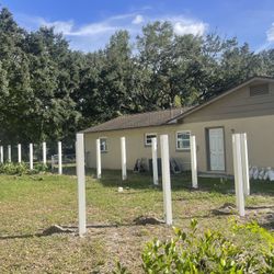 100 Ft +1 Gate  White Vinyl Fence  