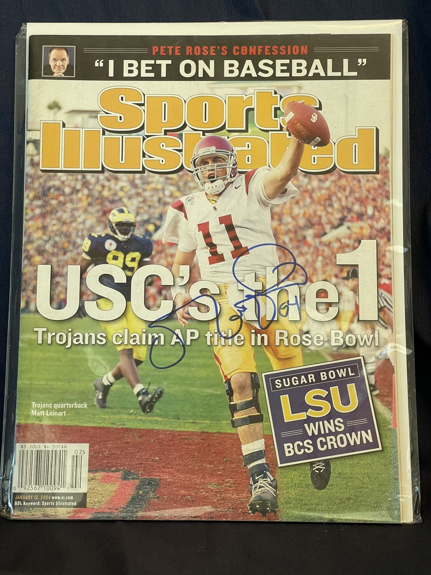 USC Matt Lienart autograph SI Magazine