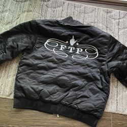 FTP Quilted Satin Bomber Jacket sz S