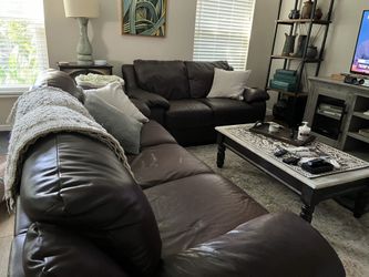 Leather Sofa Set