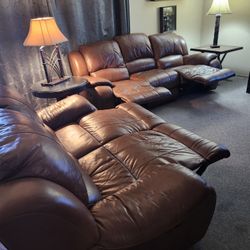 Comfy 2 Piece Leather Recliners