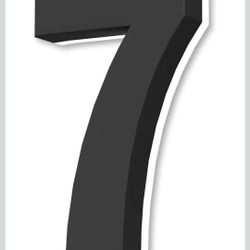 New luxyard Backlit LED House Numbers 7", Stainless Steel Hand-Polished for House Address Signs, Modern House Numbers 7 Inch,Low-Voltage, Waterproof