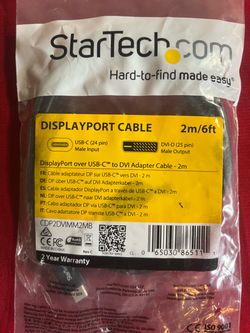 StarTech USB-C to DVI Adapter Cable 6ft