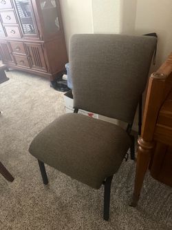 Comfortable brown upholstered chair - BRAND NEW!