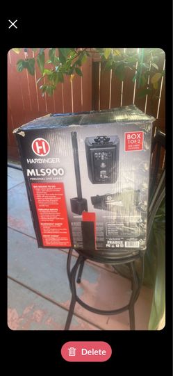 Harbinger 900 watts. Blue tooth audio, smart stereo, big sound to go.