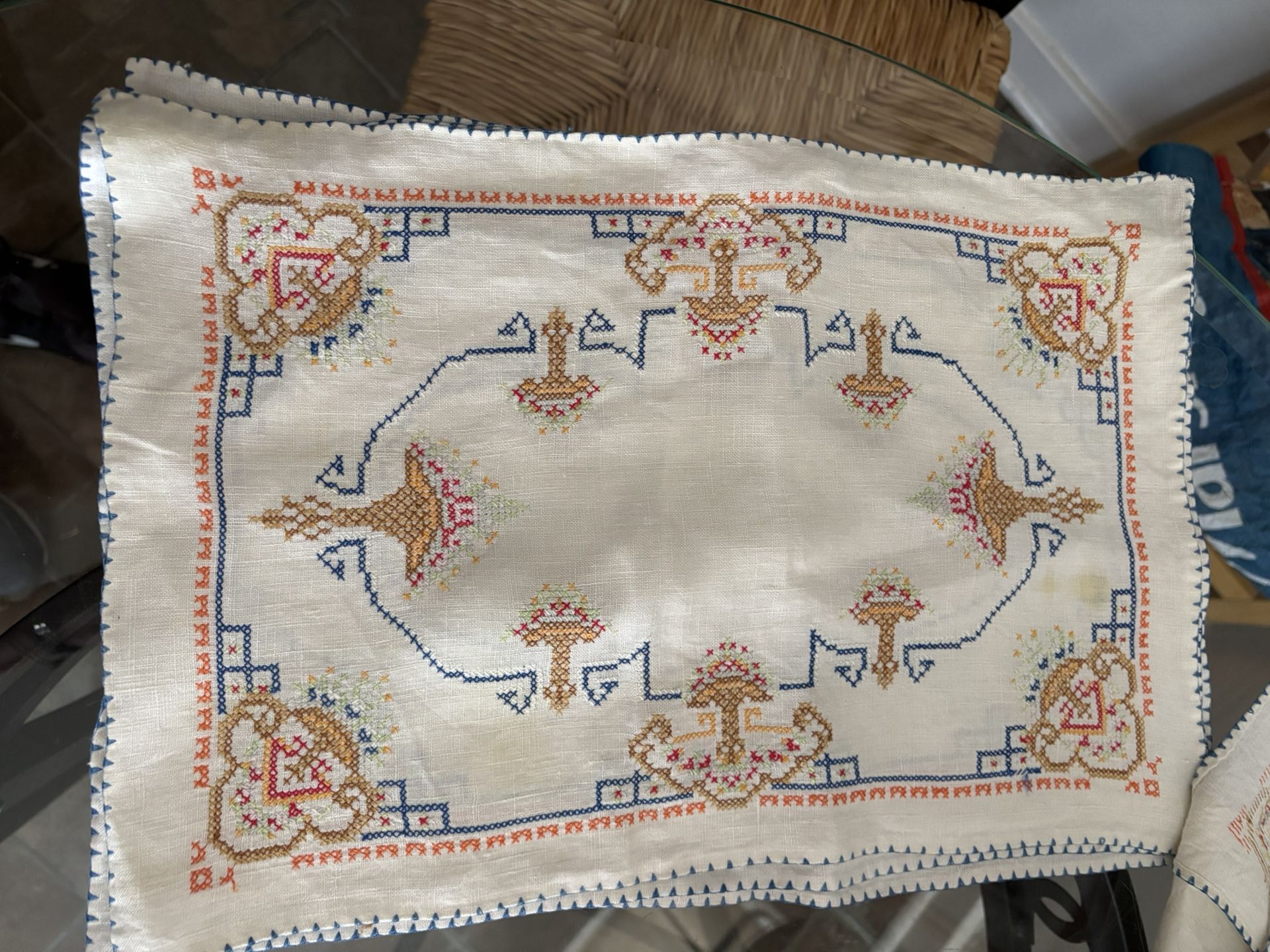 Antique Embroidered Placemats (4)