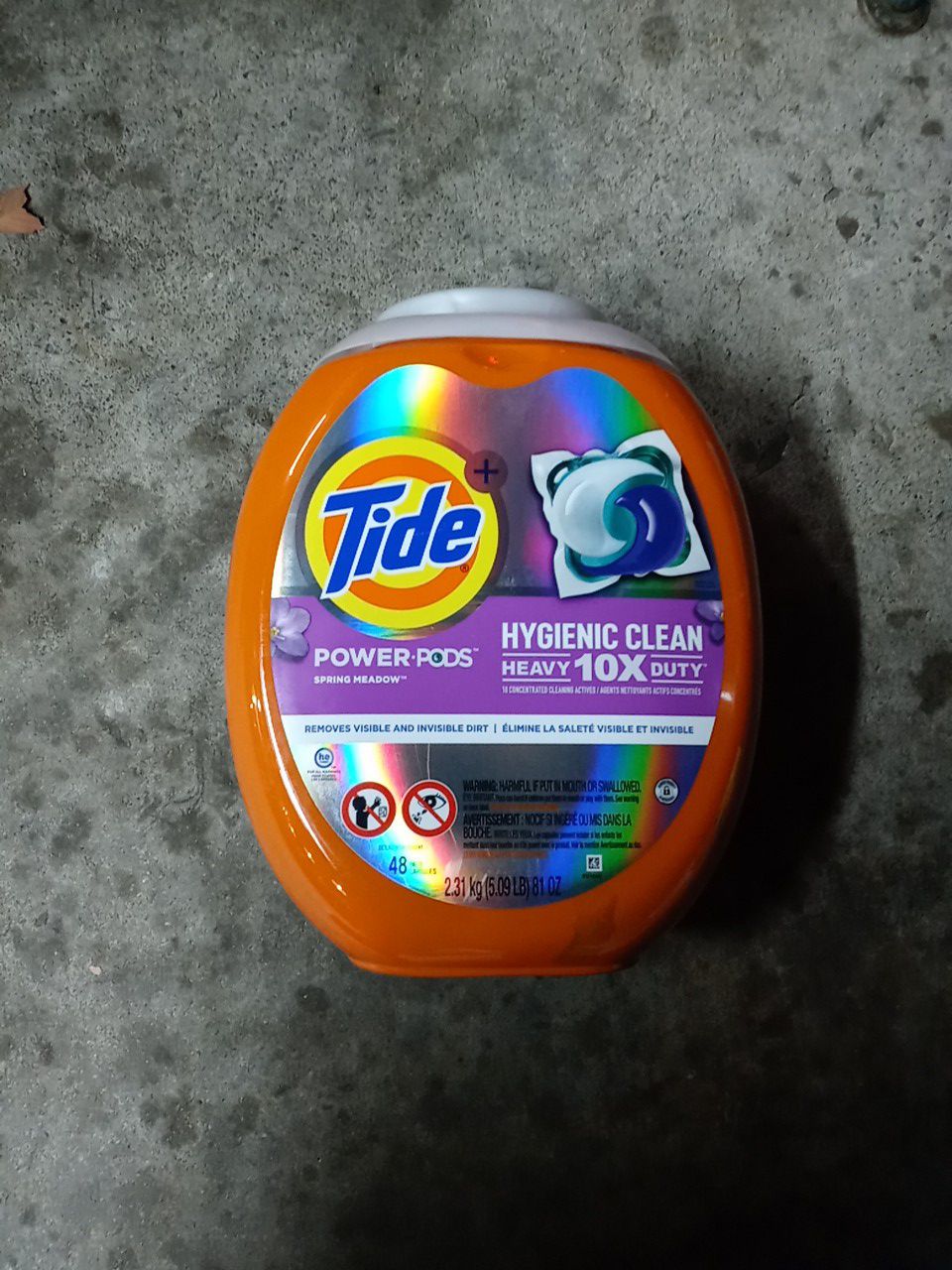 Tide power pods hygienic clean