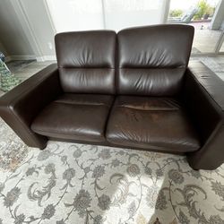 Stressless 2 Seater Leather Sofa