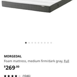 Full Foam mattress, medium firm/dark gray