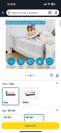 Good Condition Guard Rail For Toddler