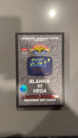 Saturday Morning Cards Street Fighter II Champion Edition Blanka vs Vega Limited Edition Designer Art Cards