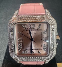 CARTIER SANTOS DIAMOND WATCH