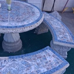 Patio Set Cement 