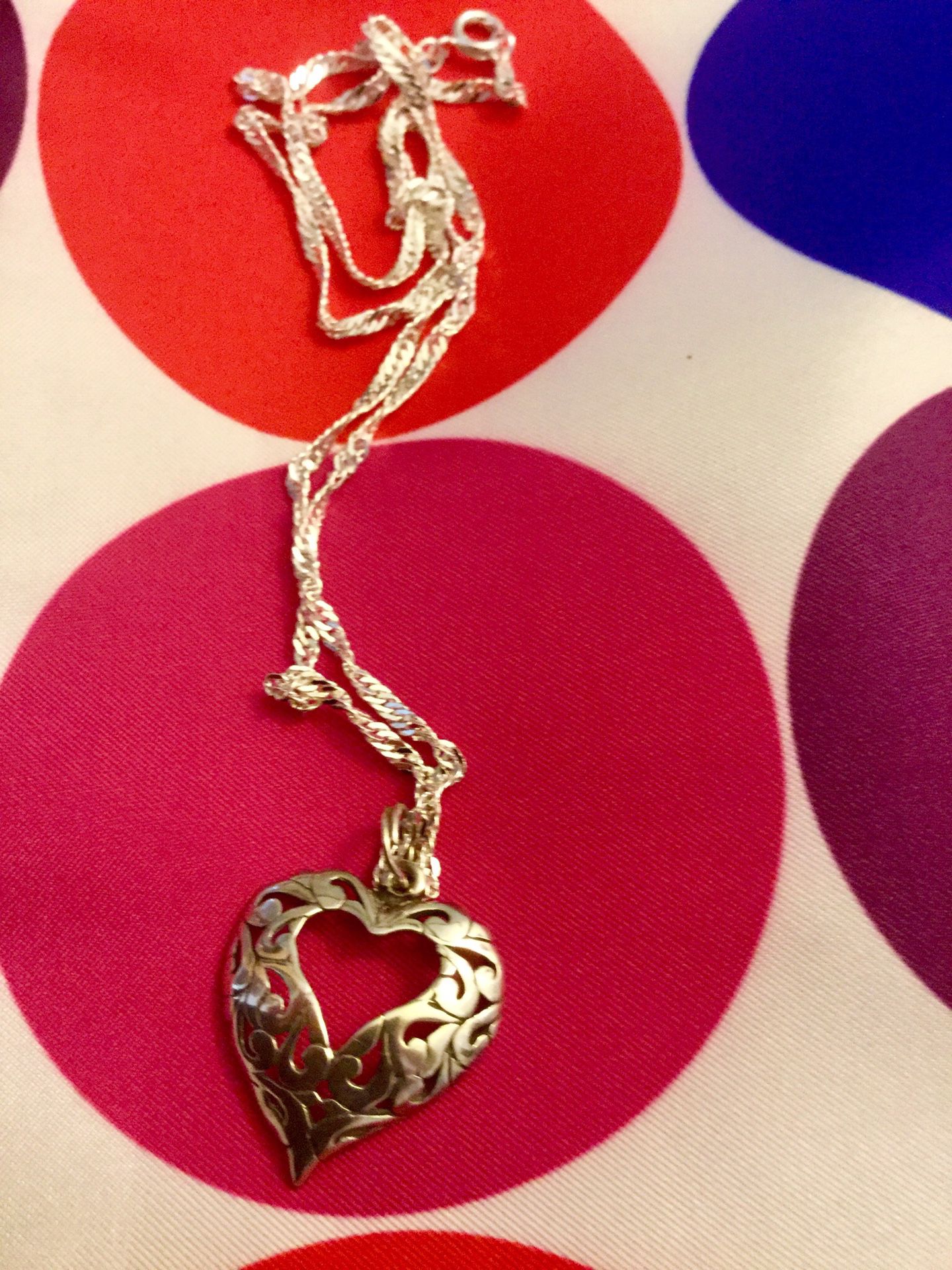 Heart necklace ❤️🧡💛 Silver jewelry visit for more 💛❤️💛