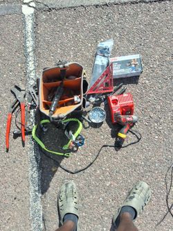 Mixed Tool Lot with Milwaukee Drill and Bag