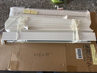 2 Brand New Window Blinds – 22.5” × 59” & 34.25” × 59”