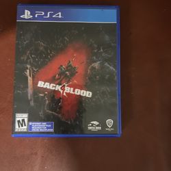 Back 4 Blood - Sony PlayStation 4 Game Disc.