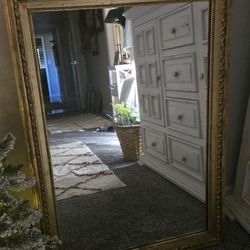 Antique French Trumeau Mirror 1880s Victorian  Louis XVI  50'x28 In