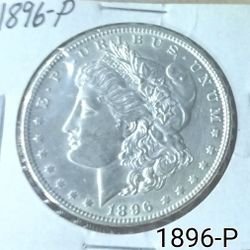 1896-P Morgan Silver Dollar Choice MS Full Feathering Outstanding Piece Higher Grade.