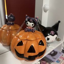 Kuromi Pumpkin Cookie Jar