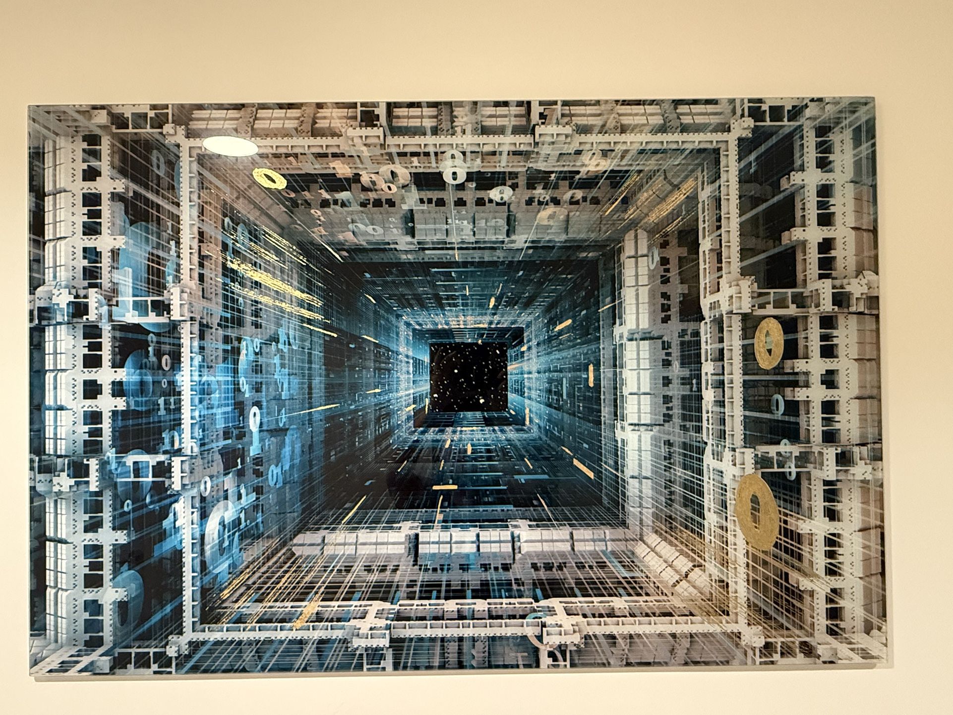 Numbers on Glass 48'' x 32'' Wall Art