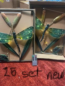 Dragonfly art decor they light up