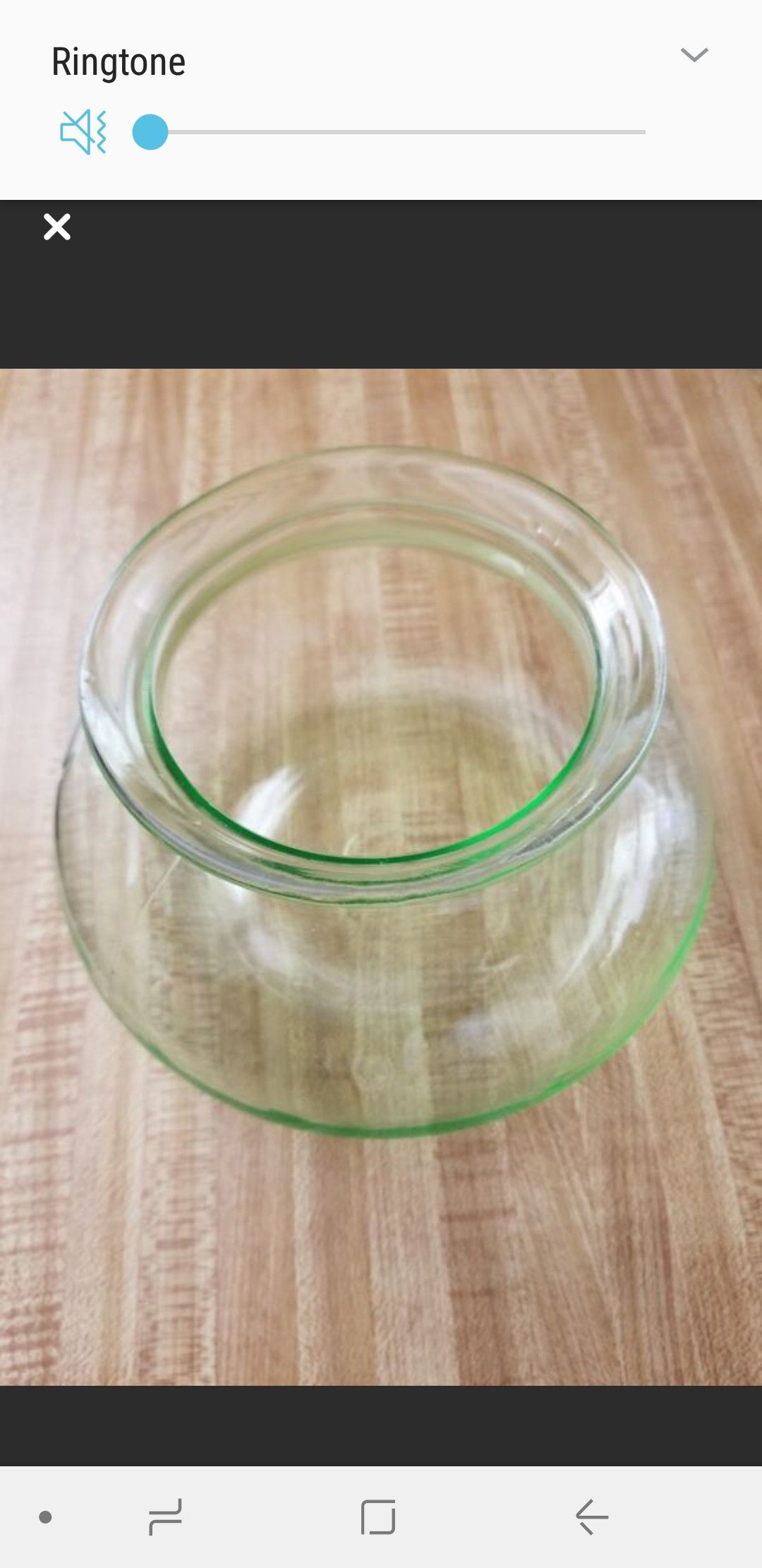 Vintage Clear With Green Tint Glass Vase